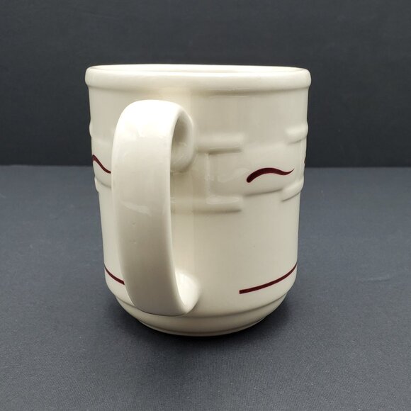 Longaberger Woven Traditions Red Mugs Longaberger Pottery Paprika Red Coffee Cup - Picture 8 of 9
